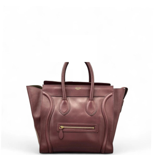 Celine Mini Luggage Calfskin Azalea