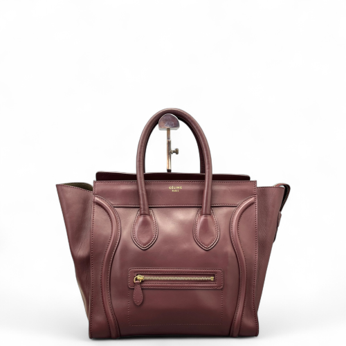 Celine Mini Luggage Calfskin Azalea