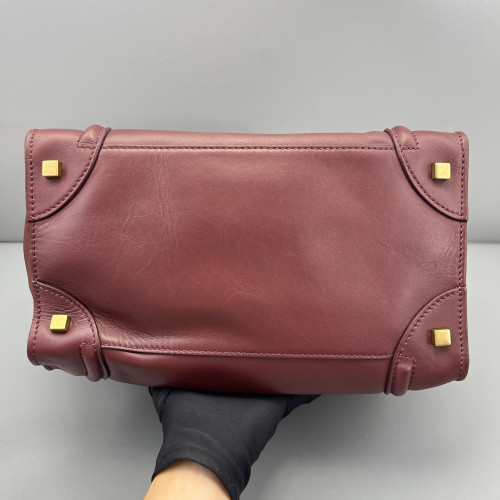 Celine Mini Luggage Calfskin Azalea