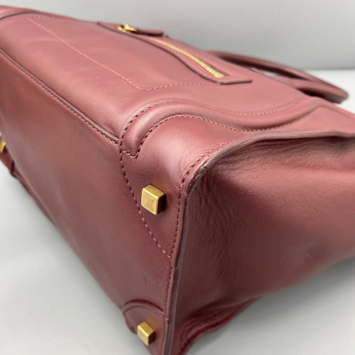 Celine Mini Luggage Calfskin Azalea