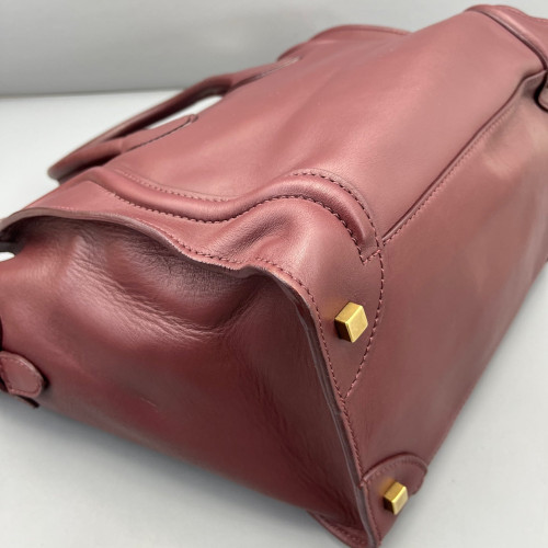 Celine Mini Luggage Calfskin Azalea