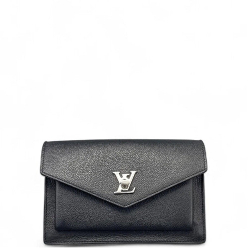 Louis Vuitton Mylockme Chain Pochette Calfskin Black