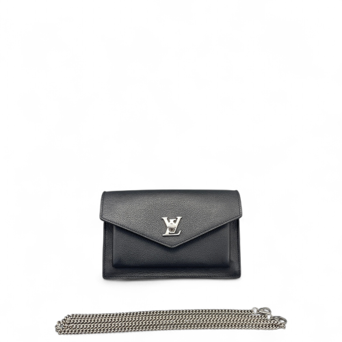 Louis Vuitton Mylockme Chain Pochette Calfskin Black