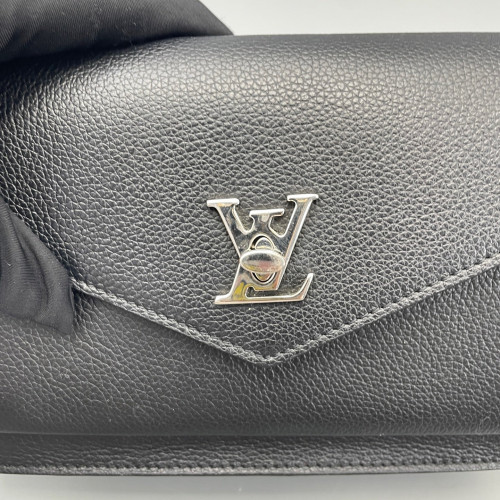 Louis Vuitton Mylockme Chain Pochette Calfskin Black