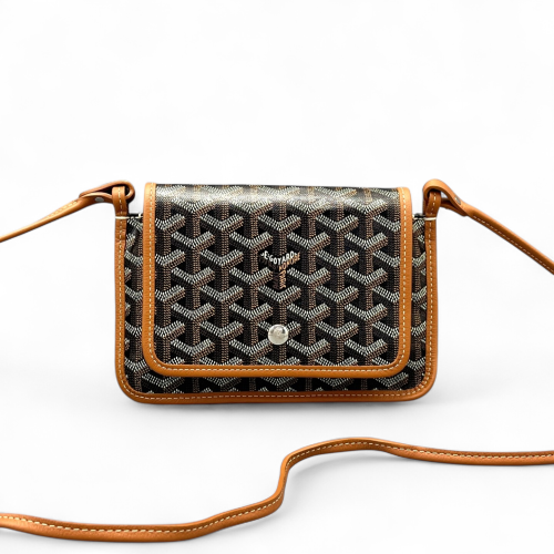 Goyard Plumet Pouch Goyardine Brown White