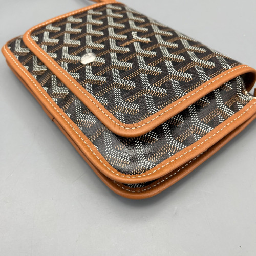 Goyard Plumet Pouch Goyardine Brown White