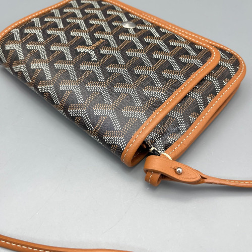 Goyard Plumet Pouch Goyardine Brown White