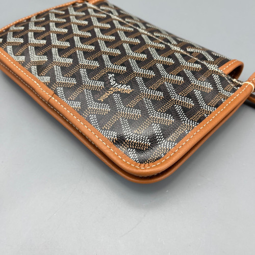 Goyard Plumet Pouch Goyardine Brown White