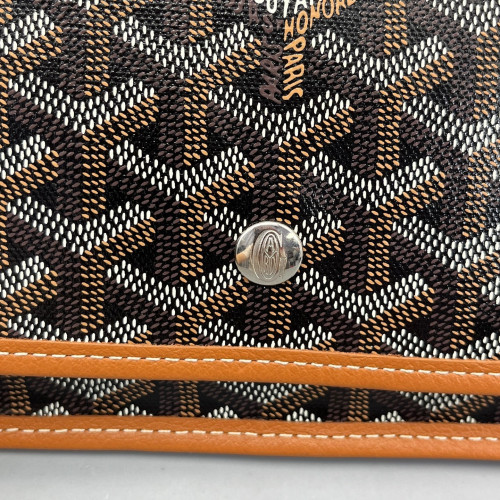 Goyard Plumet Pouch Goyardine Brown White