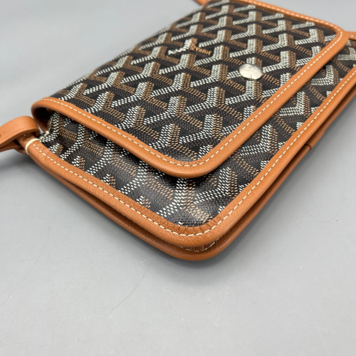 Goyard Plumet Pouch Goyardine Brown White