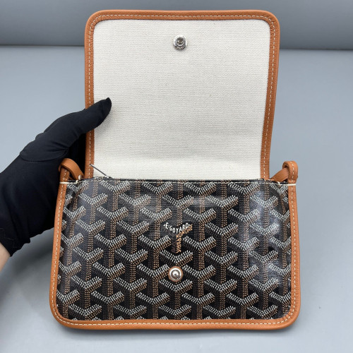 Goyard Plumet Pouch Goyardine Brown White