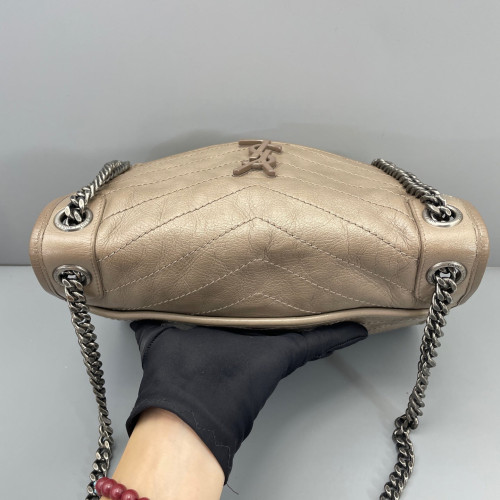 Yves Saint Laurent Medium Niki Chain Calfskin Dark Deige