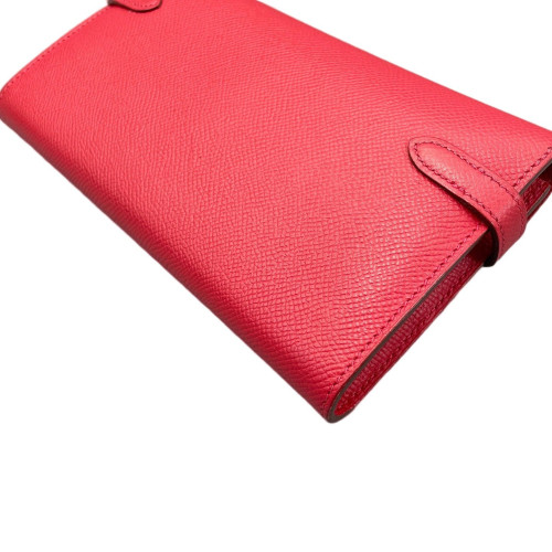 Hermes Medium Kelly Wallet Epsom 54 Rouge Garance