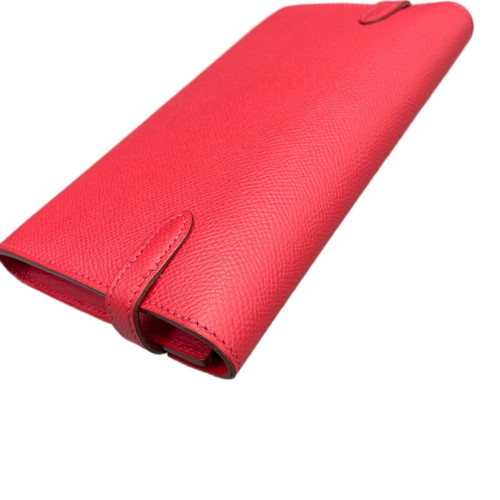 Hermes Medium Kelly Wallet Epsom 54 Rouge Garance