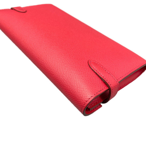 Hermes Medium Kelly Wallet Epsom 54 Rouge Garance