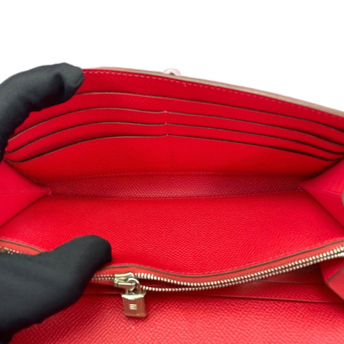 Hermes Medium Kelly Wallet Epsom 54 Rouge Garance
