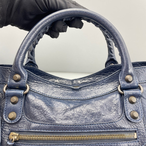Balenciaga Medium City Arena Lambskin Blue Balenciaga Medium City Arena Lambskin Blue