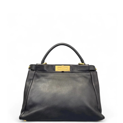 Fendi Peekaboo Iconic Medium Calfskin Black Fendi Peekaboo Iconic Medium Calfskin Black