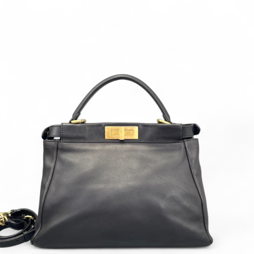 Fendi Peekaboo Iconic Medium Calfskin Black Fendi Peekaboo Iconic Medium Calfskin Black