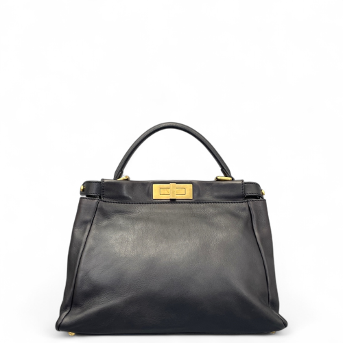 Fendi Peekaboo Iconic Medium Calfskin Black Fendi Peekaboo Iconic Medium Calfskin Black