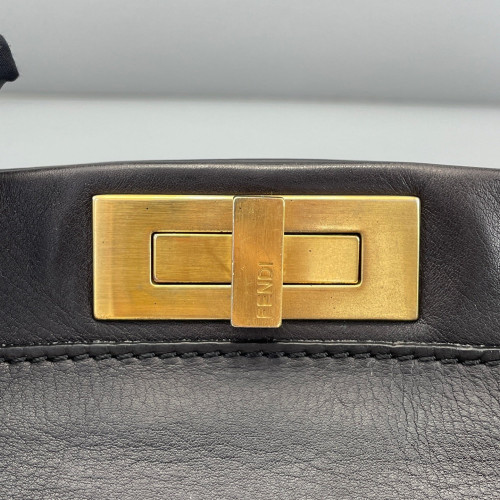 Fendi Peekaboo Iconic Medium Calfskin Black Fendi Peekaboo Iconic Medium Calfskin Black