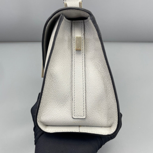 Valextra Two-Way Bag Calfskin Light Grey Valextra Two-Way Bag Calfskin Light Grey