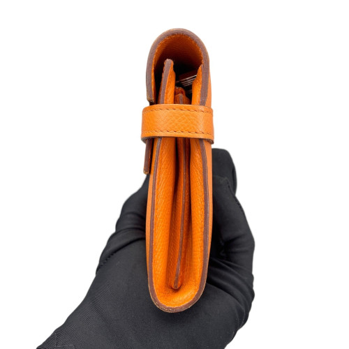 Hermes Kelly Longue Wallet Epsom 93 Orange