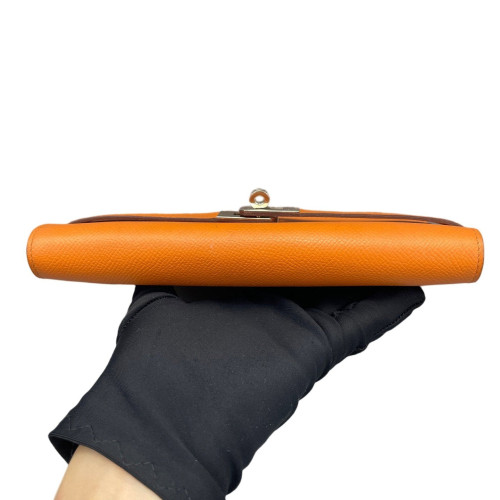 Hermes Kelly Longue Wallet Epsom 93 Orange