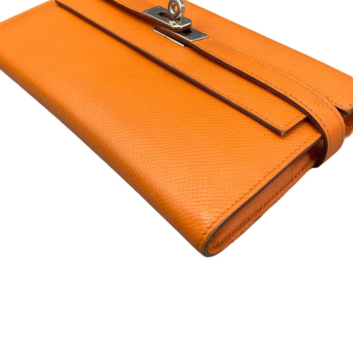Hermes Kelly Longue Wallet Epsom 93 Orange