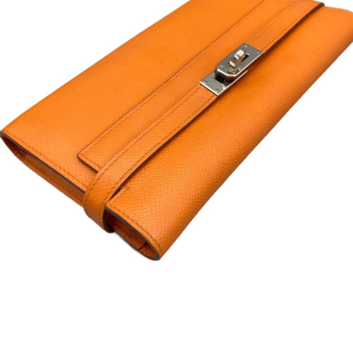 Hermes Kelly Longue Wallet Epsom 93 Orange