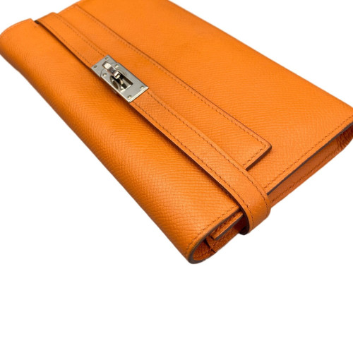 Hermes Kelly Longue Wallet Epsom 93 Orange