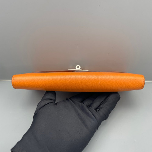 Hermes Kelly Longue Wallet Epsom 93 Orange