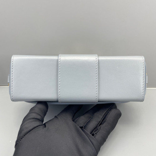 Dior 30 Montaigne Mini Box Bag Calfskin Dusty Blue
