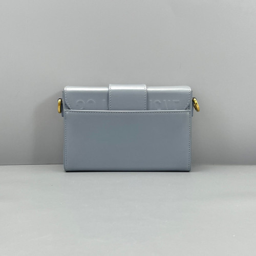 Dior 30 Montaigne Mini Box Bag Calfskin Dusty Blue