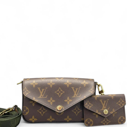 Louis Vuitton Felicie Strap & Go Monogram Brown Green