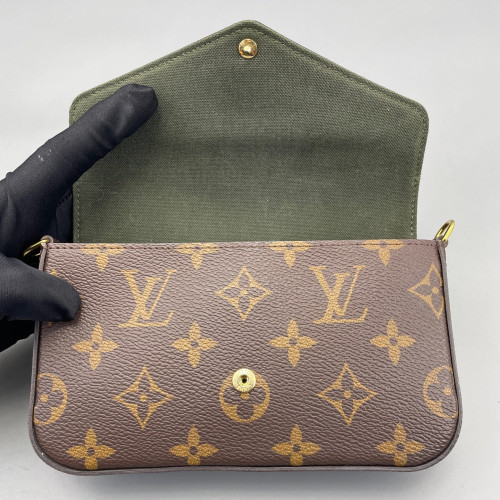 Louis Vuitton Felicie Strap & Go Monogram Brown Green