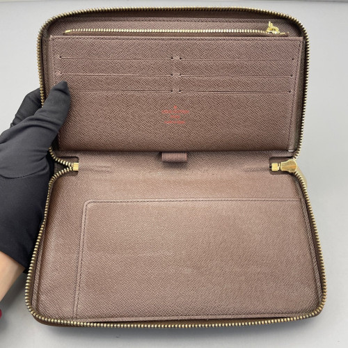 Louis Vuitton Zippy Organizer Damier Ebene Brown