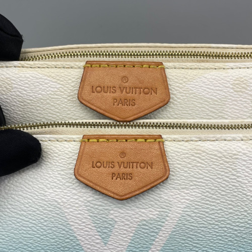 Louis Vuitton Multi Pochette Accessories Monogram Giant Blue White