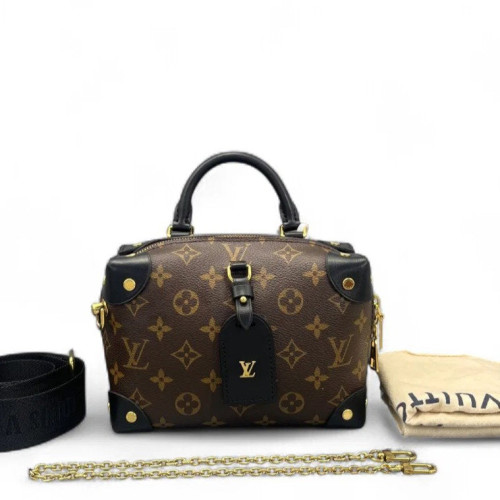 Louis Vuitton Petite Malle Souple Monogram Brown Black Louis Vuitton Petite Malle Souple Monogram Brown Black