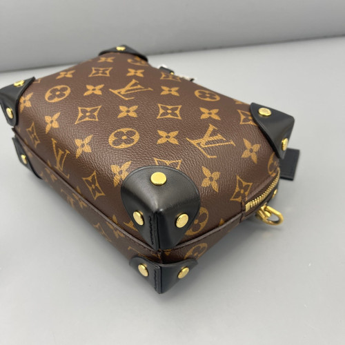 Louis Vuitton Petite Malle Souple Monogram Brown Black Louis Vuitton Petite Malle Souple Monogram Brown Black