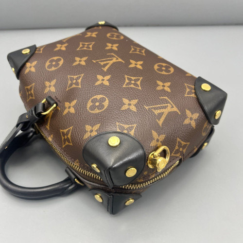 Louis Vuitton Petite Malle Souple Monogram Brown Black Louis Vuitton Petite Malle Souple Monogram Brown Black