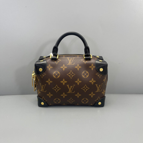 Louis Vuitton Petite Malle Souple Monogram Brown Black Louis Vuitton Petite Malle Souple Monogram Brown Black