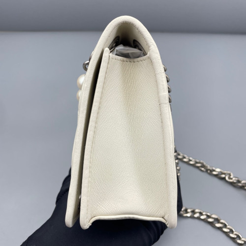 Miu Miu Crossbody Bag Crumpled Lambskin Beige