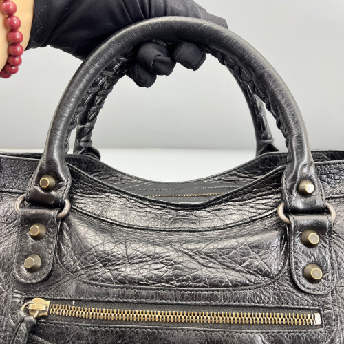 Balenciaga Medium City Arena Lambskin Black