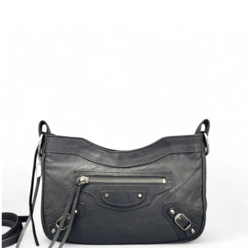 Balenciaga Hip Shoulder Bag Arena Lambskin Dark Grey