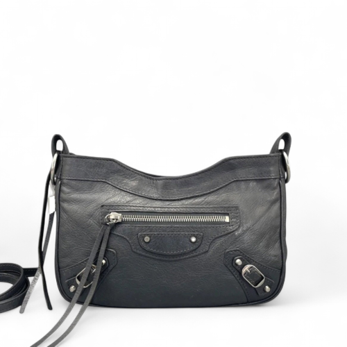 Balenciaga Hip Shoulder Bag Arena Lambskin Dark Grey