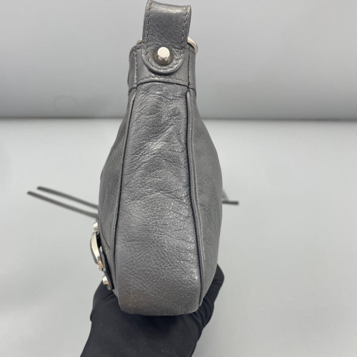 Balenciaga Hip Shoulder Bag Arena Lambskin Dark Grey