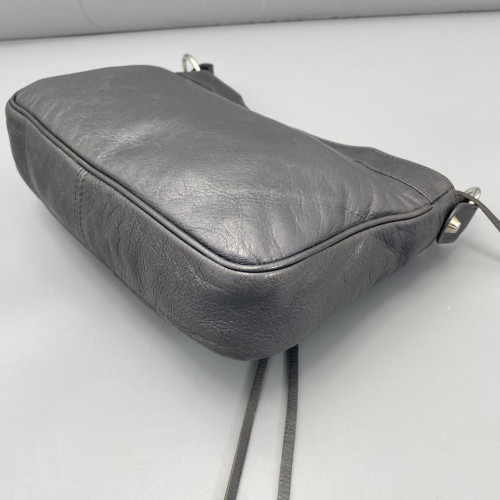 Balenciaga Hip Shoulder Bag Arena Lambskin Dark Grey