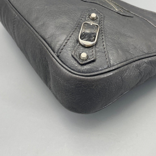 Balenciaga Hip Shoulder Bag Arena Lambskin Dark Grey