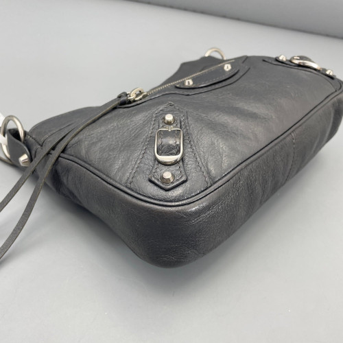 Balenciaga Hip Shoulder Bag Arena Lambskin Dark Grey